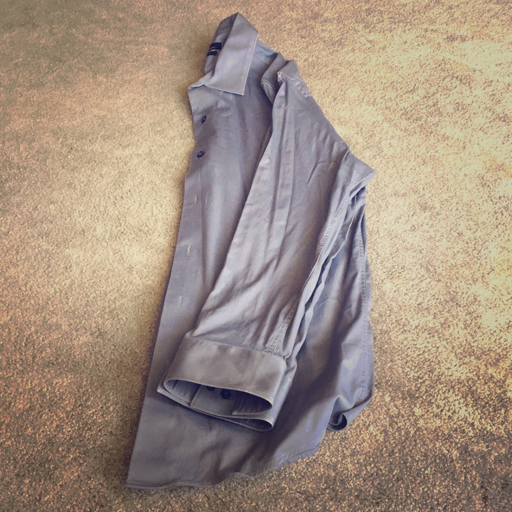 Men’s Marc Anthony Gray Slim Fit Dress Shirt